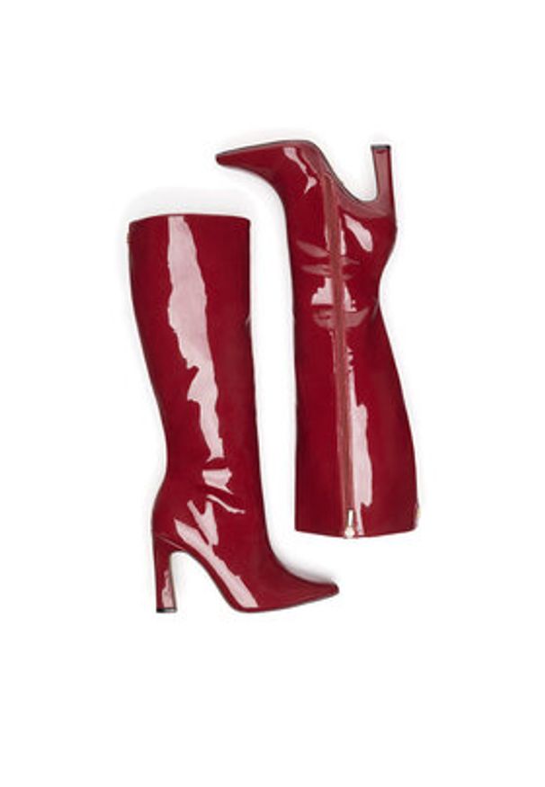 Nine West Kozaki SJ3645-1 Czerwony. Kolor: czerwony. Materiał: materiał