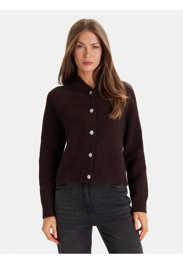 Morgan Kardigan 252-MPACK Brązowy Regular Fit. Kolor: brązowy. Materiał: syntetyk