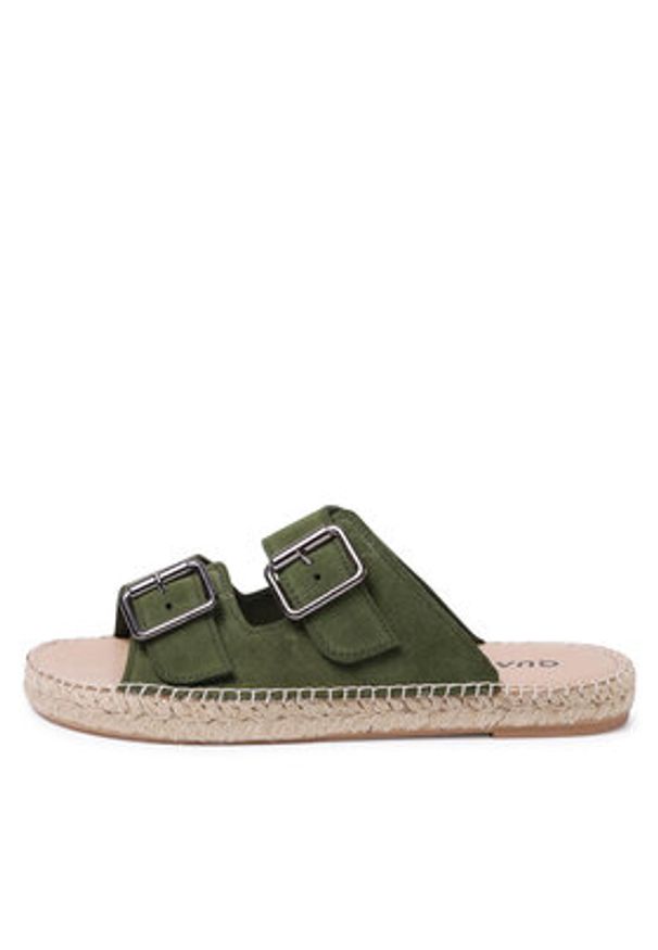 QUAZI Espadryle QZ-63-04-000623 Zielony. Kolor: zielony. Materiał: zamsz, skóra