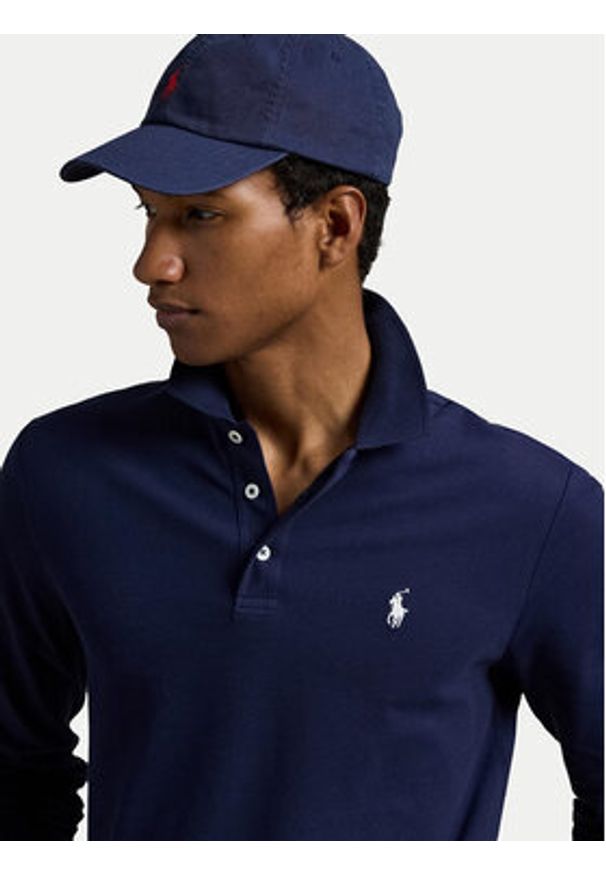 Polo Ralph Lauren Polo 710955081001 Granatowy Slim Fit. Typ kołnierza: polo. Kolor: niebieski. Materiał: bawełna