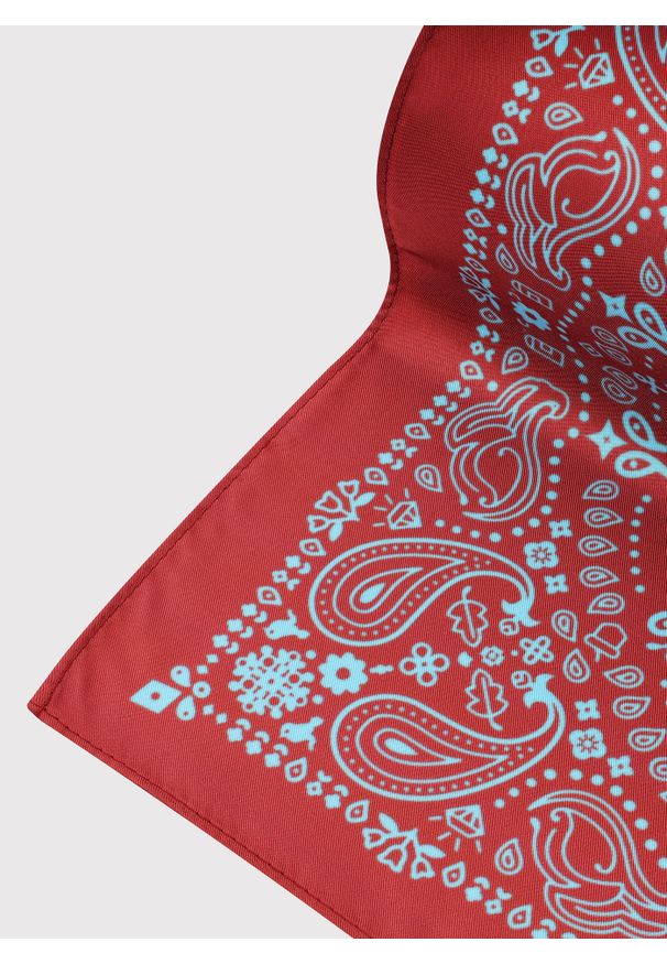 Pako Lorente - PAKO LORENTE – Bordowa poszetka we wzór. Kolor: czerwony. Materiał: poliester. Wzór: geometria