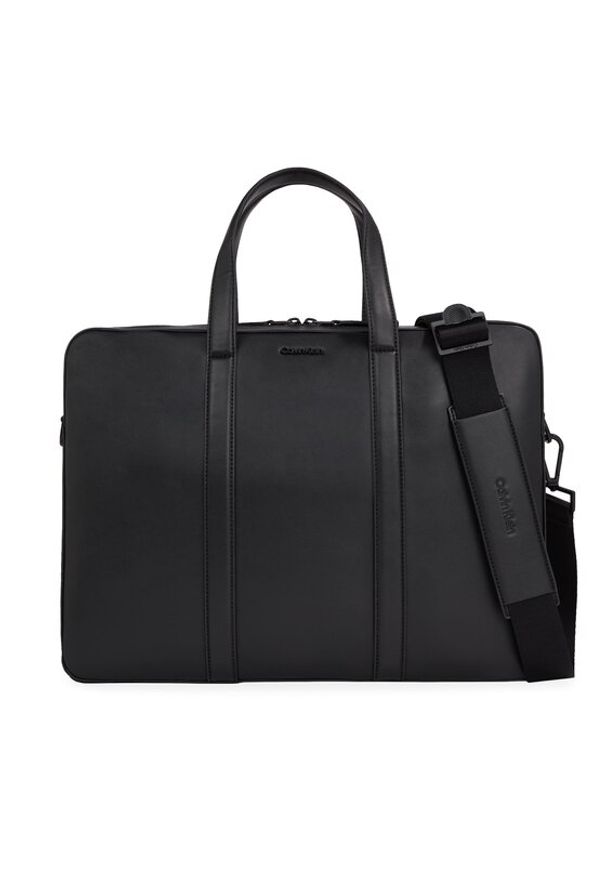 Calvin Klein Torba na laptopa Minimal Focus K50K511649 Czarny. Kolor: czarny. Materiał: skóra