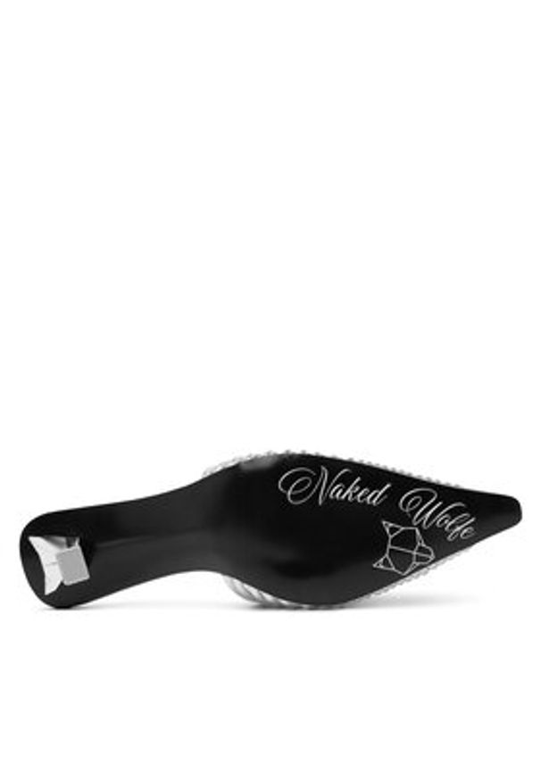 Naked Wolfe Klapki Chromed 00078 Srebrny. Kolor: srebrny. Materiał: skóra
