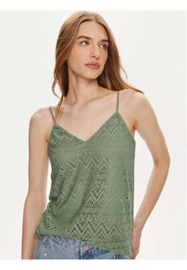 Vero Moda Top Maya 10304453 Zielony Regular Fit. Kolor: zielony. Materiał: syntetyk