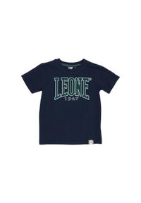 LEONE 1947 APPAREL - Dziecięca koszulka Leone z krótkim rękawkiem College. Kolor: niebieski. Długość rękawa: krótki rękaw. Długość: krótkie. Sport: joga i pilates