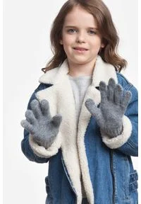 Rękawiczki dziecięce PaMaMi - Jasnoszary. Kolor: szary. Materiał: poliamid, akryl. Sezon: zima #3