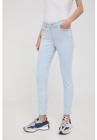 Drykorn jeansy damskie high waist. Stan: podwyższony. Kolor: niebieski #1