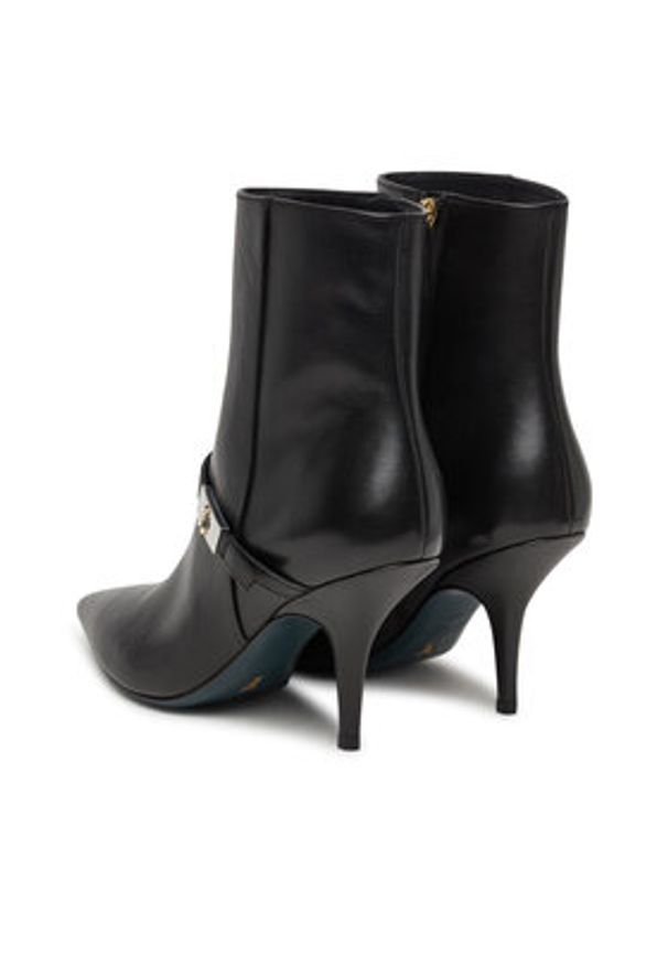 Patrizia Pepe Botki 8Y0113/L048 Czarny. Kolor: czarny. Materiał: skóra