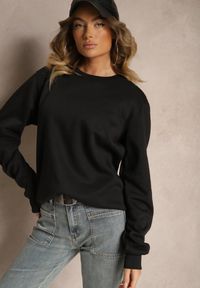 Renee - Czarna Casualowa Bluza z Bawełną i Ściągaczami Ivellemi. Okazja: na co dzień. Kolor: czarny. Materiał: bawełna. Długość rękawa: długi rękaw. Długość: długie. Styl: casual #5
