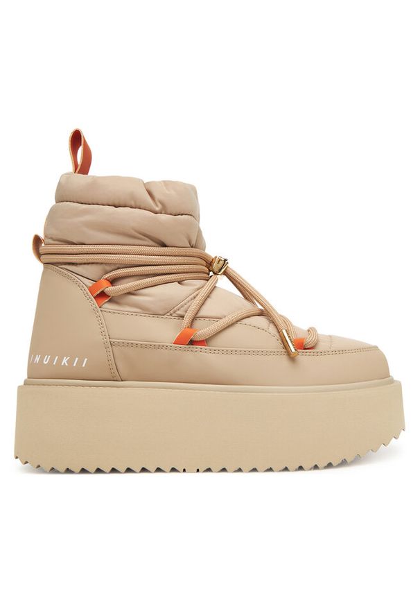 Śniegowce Inuikii. Kolor: beżowy. Obcas: na platformie