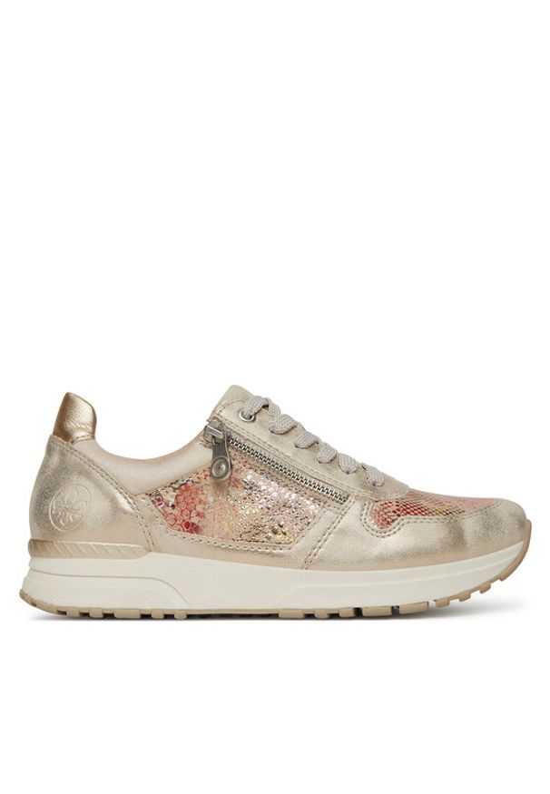 Rieker Sneakersy N7422-91 Beżowy. Kolor: beżowy. Materiał: skóra