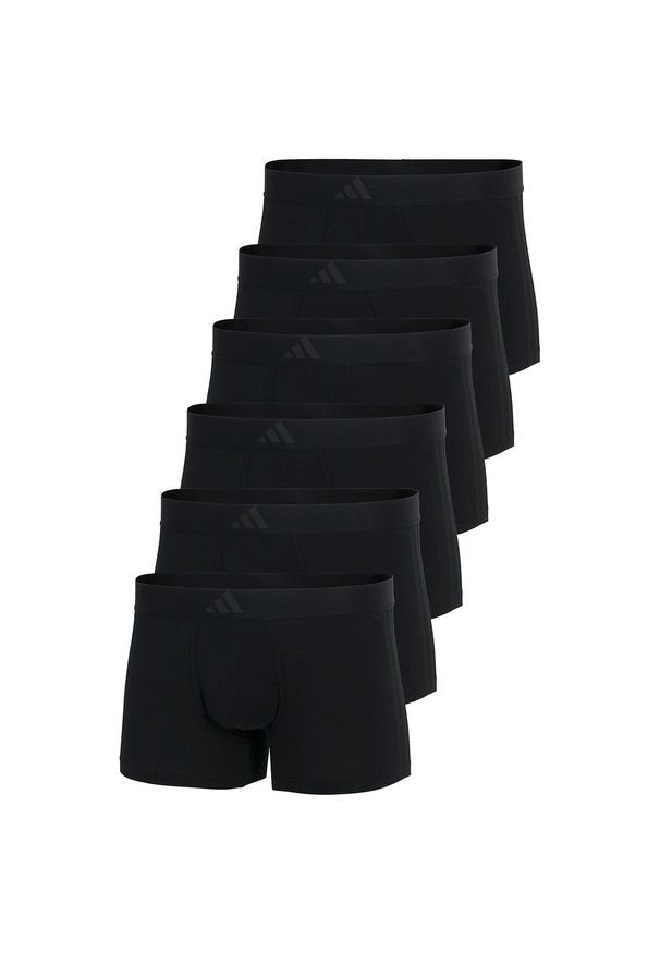 Adidas - Bokserki Active Flex Cotton 3 Stripes 6 pak. Kolor: czarny. Materiał: bawełna, elastan