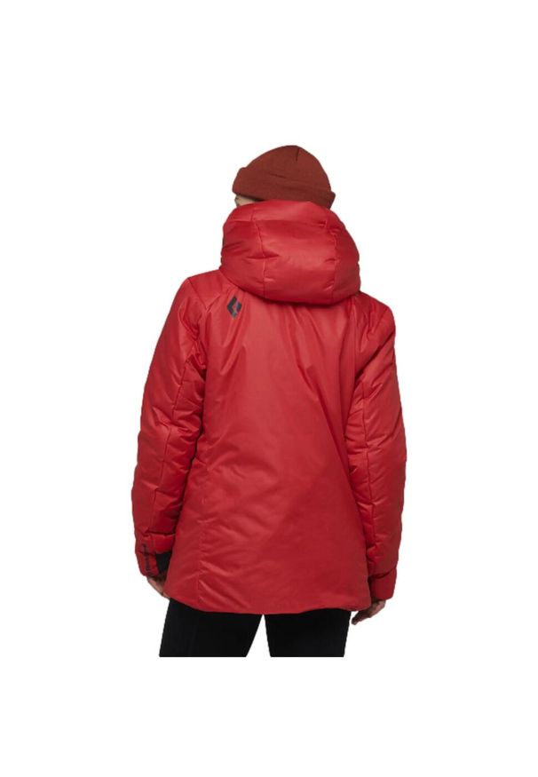 Kurtka Zimowa Damska Black Diamond Belay Parka. Kolor: czerwony. Materiał: puch. Sezon: zima. Sport: turystyka piesza