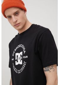DC t-shirt bawełniany kolor czarny z nadrukiem. Okazja: na co dzień. Kolor: czarny. Materiał: bawełna. Wzór: nadruk. Styl: casual #4