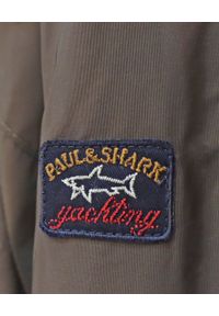 PAUL & SHARK - Zielona kurtka z kapturem. Typ kołnierza: kaptur. Kolor: brązowy. Materiał: jeans, tkanina. Wzór: moro. Styl: klasyczny, militarny #3