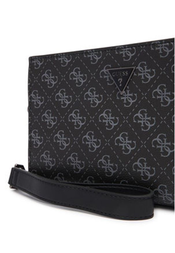 Guess Saszetka HMMILO P6157 Czarny. Kolor: czarny. Materiał: skóra