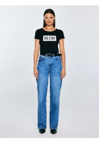 Big-Star - Koszulka damska z nadrukiem czarna Oneidasa 906. Kolor: czarny. Materiał: jeans. Wzór: nadruk. Styl: klasyczny, sportowy #4