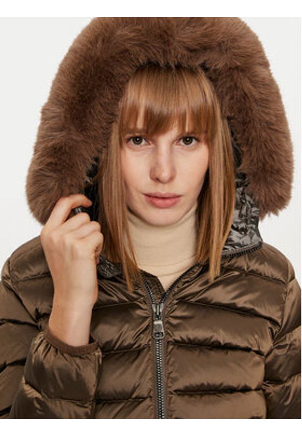 Colmar Kurtka puchowa 2286E 2YO Brązowy Slim Fit. Kolor: brązowy. Materiał: syntetyk
