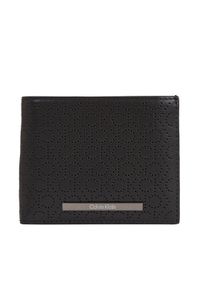 Calvin Klein Duży Portfel Męski Modern Bar Bifold 5Cc W/Coin K50K511835 Czarny. Kolor: czarny. Materiał: skóra