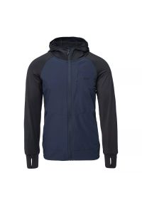 Hi-tec - Bluza męska Hi-Tec Jorse - granatowo-czarna, Rozmiar XL. Kolor: wielokolorowy, czarny, niebieski. Materiał: poliester, nylon, materiał, elastan, syntetyk #1