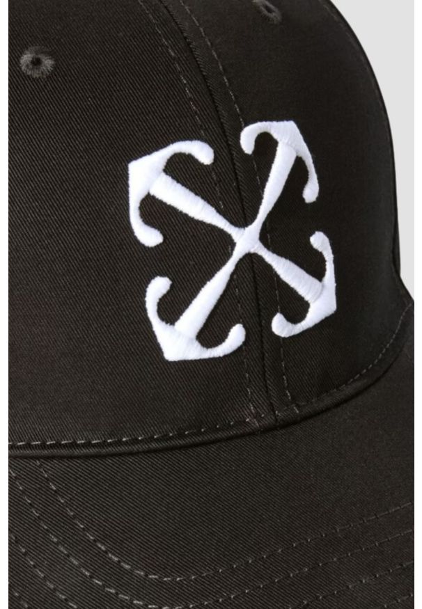 OFF-WHITE Czapka z daszkiem Arrow. Kolor: czarny