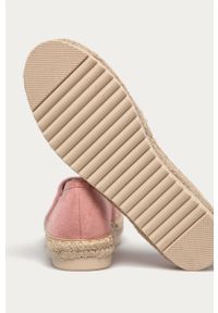 Answear Lab - Espadryle Best Shoes. Kolor: różowy. Materiał: syntetyk, materiał, guma. Szerokość cholewki: normalna. Wzór: gładki. Obcas: na obcasie. Styl: wakacyjny. Wysokość obcasa: niski #3