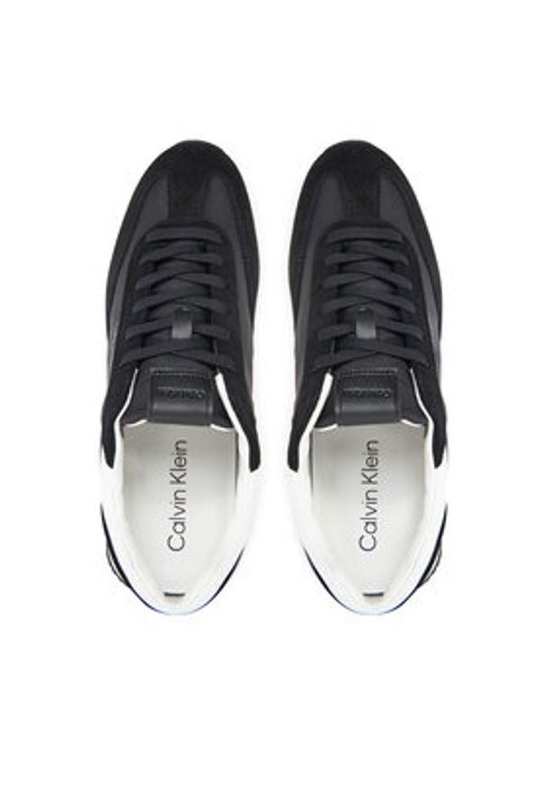 Calvin Klein Sneakersy Runner Lace Up - Nylon Mix HW0HW02395 Czarny. Kolor: czarny. Materiał: skóra