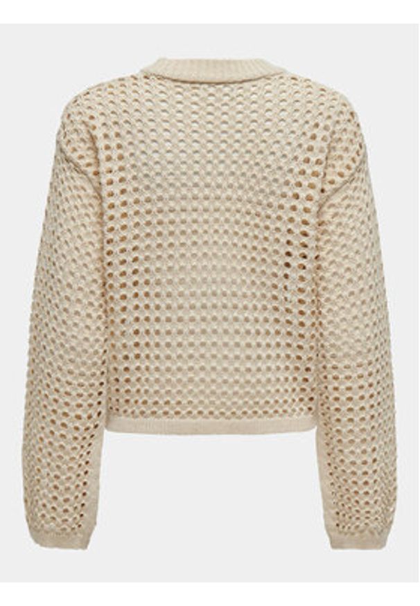 JDY Sweter Ronda 15317229 Beżowy Regular Fit. Kolor: beżowy. Materiał: syntetyk