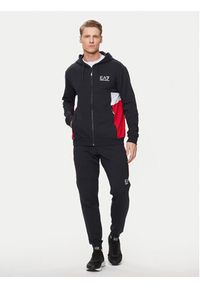EA7 Emporio Armani Bluza 3DPM15 PJLIZ 1578 Granatowy Regular Fit. Kolor: niebieski. Materiał: syntetyk, bawełna #3