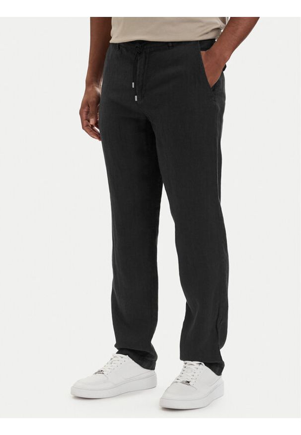 Karl Lagerfeld - KARL LAGERFELD Chinosy 265358 562818 Czarny Regular Fit. Kolor: czarny. Materiał: syntetyk