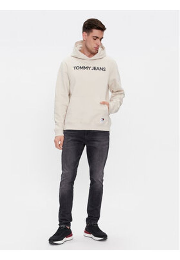 Tommy Jeans Bluza Bold Classics DM0DM18413 Beżowy Regular Fit. Kolor: beżowy. Materiał: bawełna