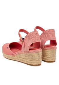TOMMY HILFIGER - Tommy Hilfiger Espadryle Mid Wedge Espad Closed Toe FW0FW09233 Koralowy. Kolor: pomarańczowy. Materiał: materiał #6