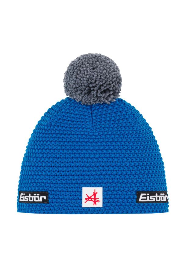 Czapka Eisbar Jamie Pompon MÜ SA. Kolor: niebieski. Materiał: wełna. Styl: sportowy