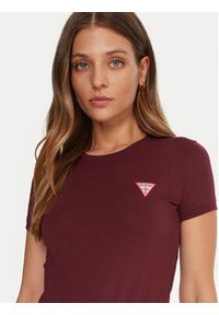 Guess T-Shirt W2YI44 J1314 Bordowy Regular Fit. Kolor: czerwony. Materiał: bawełna #4