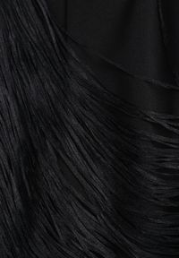 Renee - Czarna Sukienka Koktajlowa na Ramiączkach Zdobiona Frędzlami Wilinsia. Okazja: na wesele, na imprezę, na ślub cywilny. Kolor: czarny. Długość rękawa: na ramiączkach. Wzór: aplikacja. Styl: wizytowy #4