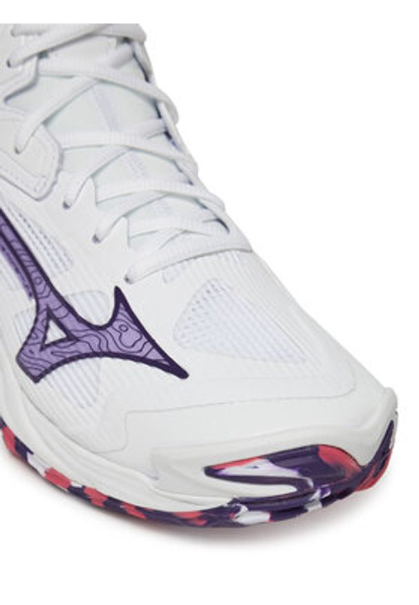 Mizuno Buty halowe Wave Momentum 3 Mid V1GC2317 Biały. Kolor: biały. Materiał: materiał. Model: Mizuno Wave