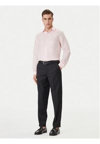 Calvin Klein Koszula LV019EU121 Różowy Regular Fit. Kolor: różowy. Materiał: len #5