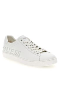 Sneakersy Guess Nola K FM7NOK FAB12 WHITE. Kolor: biały. Materiał: skóra