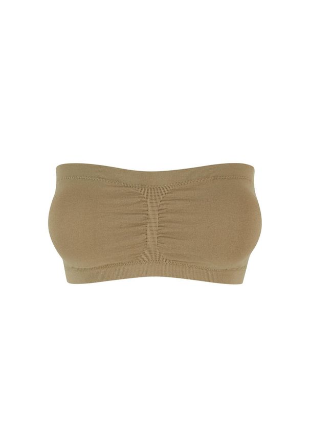 Urban Classics - Wyściełany Top Bandeau Dla Kobiet. Kolor: zielony