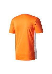 Adidas - Jersey adidas Entrada 18. Kolor: biały, wielokolorowy, pomarańczowy. Materiał: jersey. Sport: piłka nożna