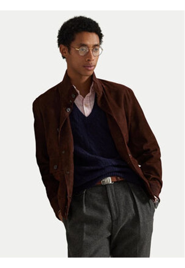 Polo Ralph Lauren Sweter 710974166001 Granatowy Regular Fit. Typ kołnierza: polo. Kolor: niebieski. Materiał: wełna