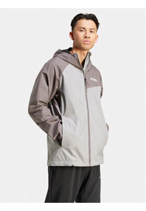 Adidas - adidas Kurtka outdoor Terrex Multi 2L RAIN.RDY IP1430 Szary Regular Fit. Kolor: szary. Materiał: syntetyk. Sport: outdoor