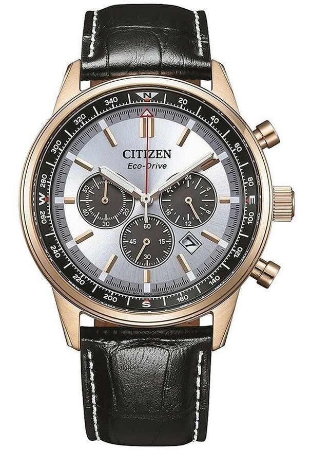 CITIZEN - Zegarek Citizen Zegarek Męski Citizen CA4723-03A Różowe złoto. Kolor: wielokolorowy, różowy, złoty