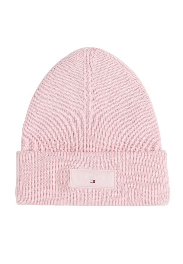 Tommy Jeans Czapka Tjw Linear Beanie AW0AW17913 Różowy. Kolor: różowy. Materiał: materiał, bawełna