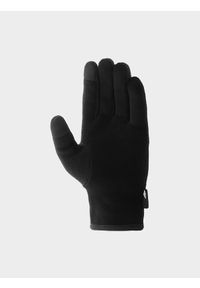 4f - Rękawiczki polarowe Touch Screen uniseks - czarne. Kolor: czarny. Materiał: polar. Sezon: zima. Styl: casual