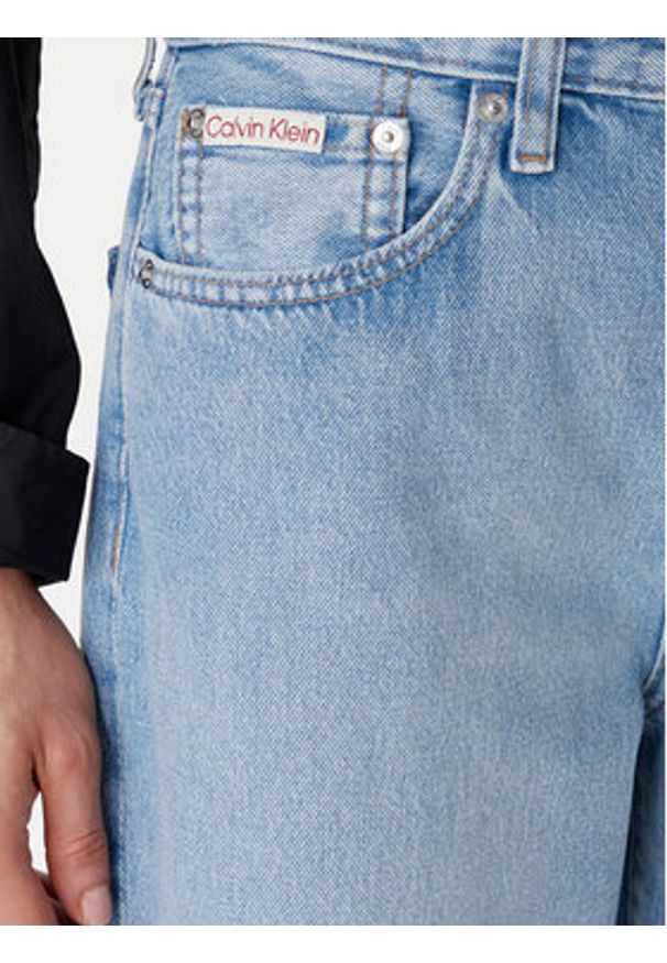 Calvin Klein Jeans Jeansy LV047F662G Niebieski Wide Leg. Kolor: niebieski