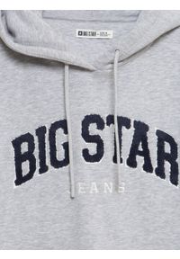 Big-Star - Bluza damska z kapturem z logo BIG STAR szara Rubialsa 901. Typ kołnierza: kaptur. Kolor: szary. Materiał: dzianina. Wzór: aplikacja #3