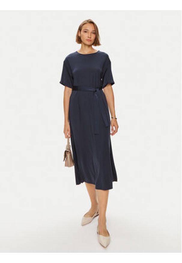 Weekend Max Mara Sukienka codzienna Jordan 2425626021 Granatowy Standard Fit. Okazja: na co dzień. Kolor: niebieski. Materiał: syntetyk. Typ sukienki: proste. Styl: casual