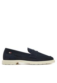 TOMMY HILFIGER - Tommy Hilfiger Loafersy FW0FW08679 Granatowy. Kolor: niebieski. Materiał: nubuk, skóra