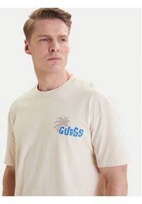 Guess T-Shirt F6GI07 K8FQ4 Beżowy Regular Fit. Kolor: beżowy. Materiał: bawełna #5